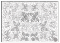 Coloring poster – Butterflies, 30×42" – giant group coloring poster