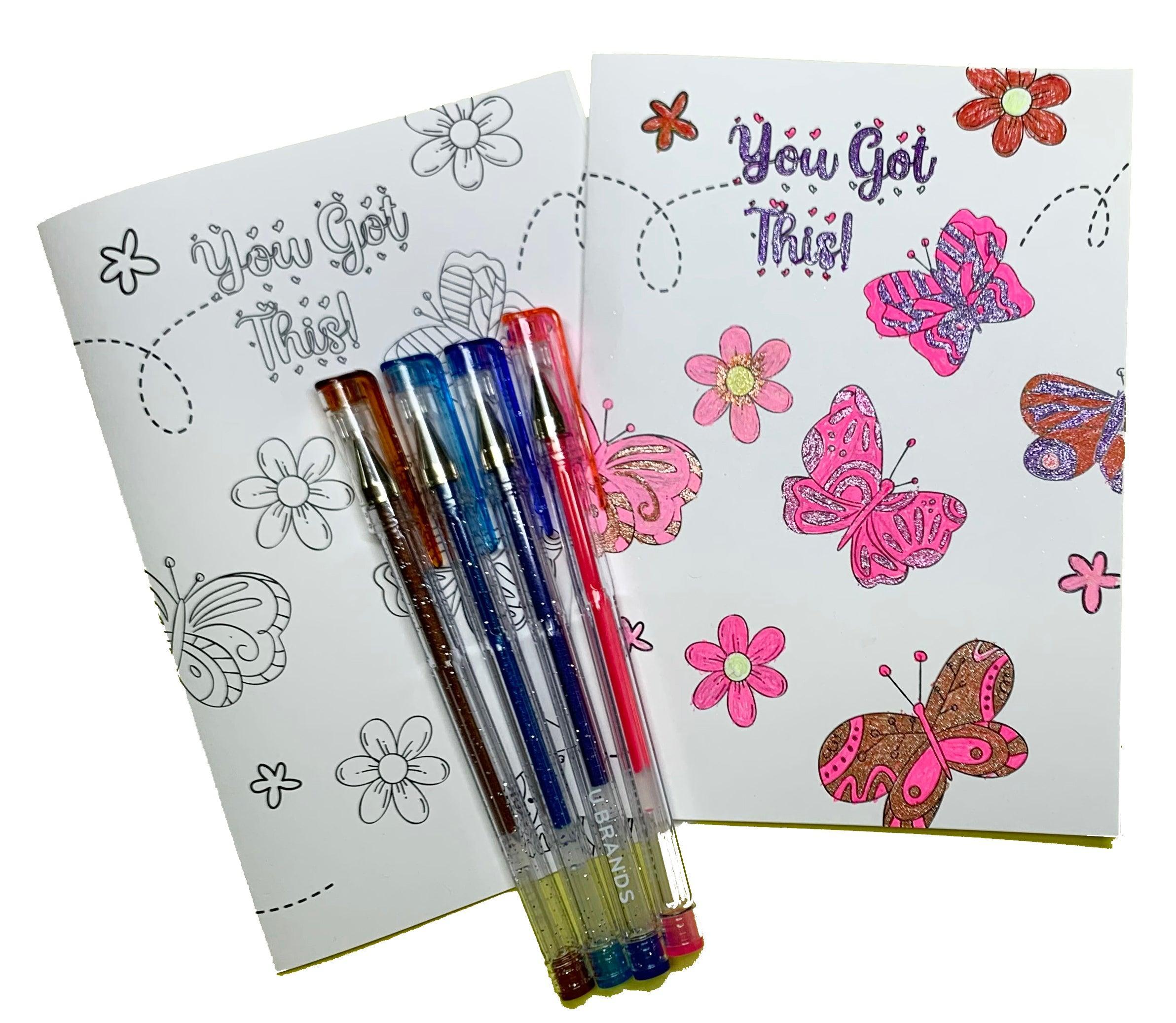 Butterflies - Coloring Card - SJPrinter 