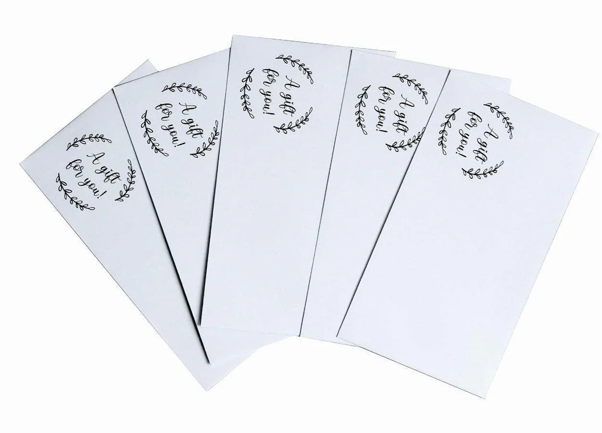 Cash Envelopes “A Gift for You!” Black Wreath, 3.75 x 6.75, 50 Pack – Holiday Tips, Gifts & Bonuses