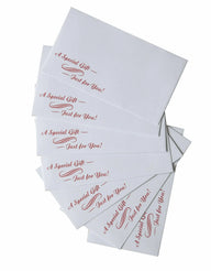 Cash Envelopes “A Special Gift – Just for You!” Red Script, 3.75 x 6.75, 50 Pack – Holiday Tips, Gifts & Bonuses