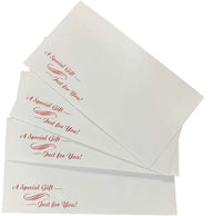 Cash Envelopes “A Special Gift – Just for You!” Red Script, 3.75 x 6.75, 50 Pack – Holiday Tips, Gifts & Bonuses