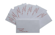 Cash Envelopes “A Special Gift – Just for You!” Red Script, 3.75 x 6.75, 50 Pack – Holiday Tips, Gifts & Bonuses