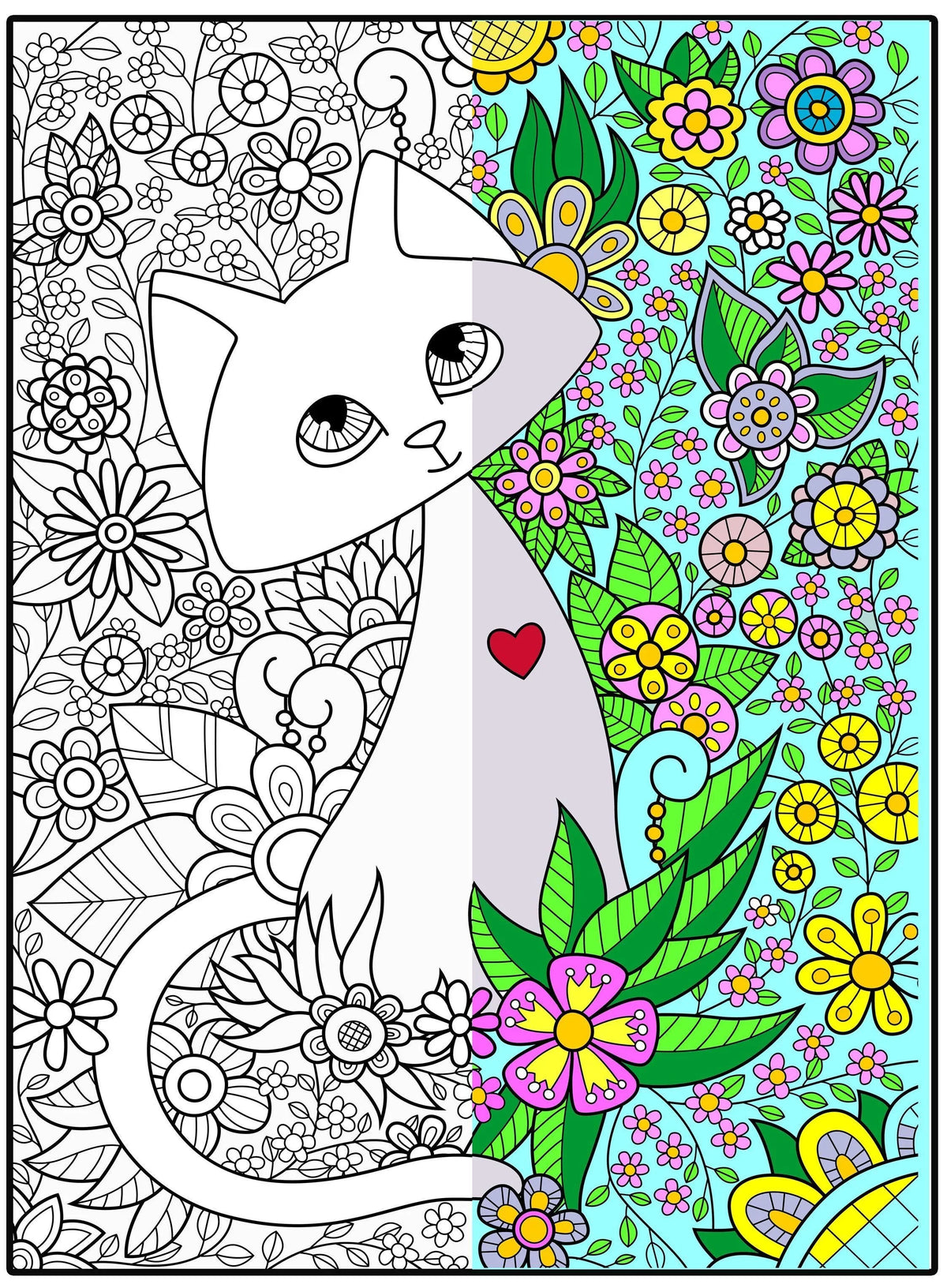 CAT giant coloring poster 30×42" – wall-size group activity