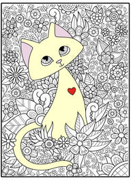 CAT coloring poster 30×42" – intricate line art, printed in USA