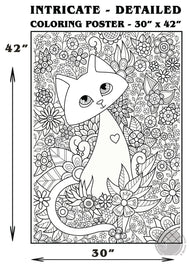 CAT, Unicorn & Sea Turtle coloring poster bundle – printed in USA