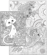 Coloring poster bundle – CAT, Unicorn & Sea Turtle – SJPrinter Cherry Hill NJ