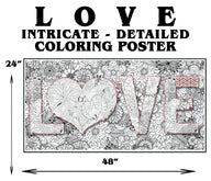 Giant coloring poster bundle WELCOME + LOVE – group activity set