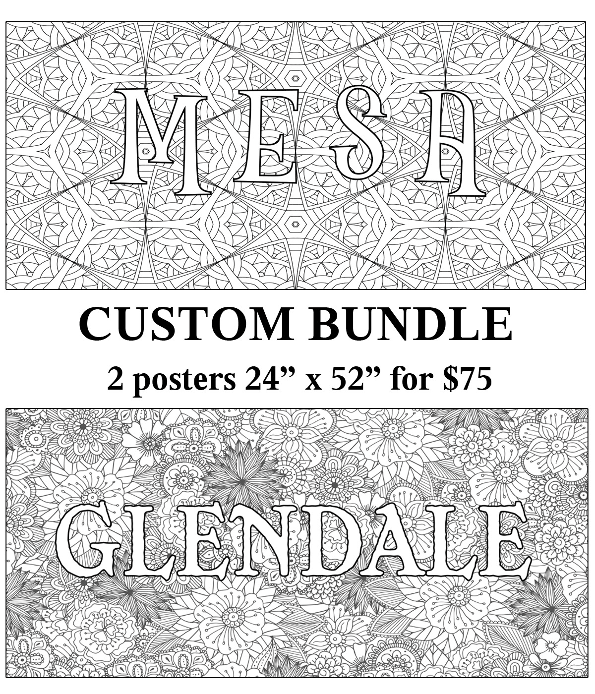 Coloring poster bundle – Custom Personalized – SJPrinter Cherry Hill NJ