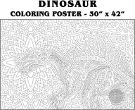 Giant Dinosaur giant coloring poster 30×42" – wall-size group activity