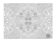 Fire Mandala giant coloring poster 30×42" – wall-size group activity