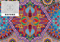 Fire & Floral Mandala coloring poster bundle – printed in USA