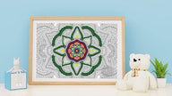 Giant Floral Mandala coloring poster 30×42" – SJPrinter Cherry Hill NJ