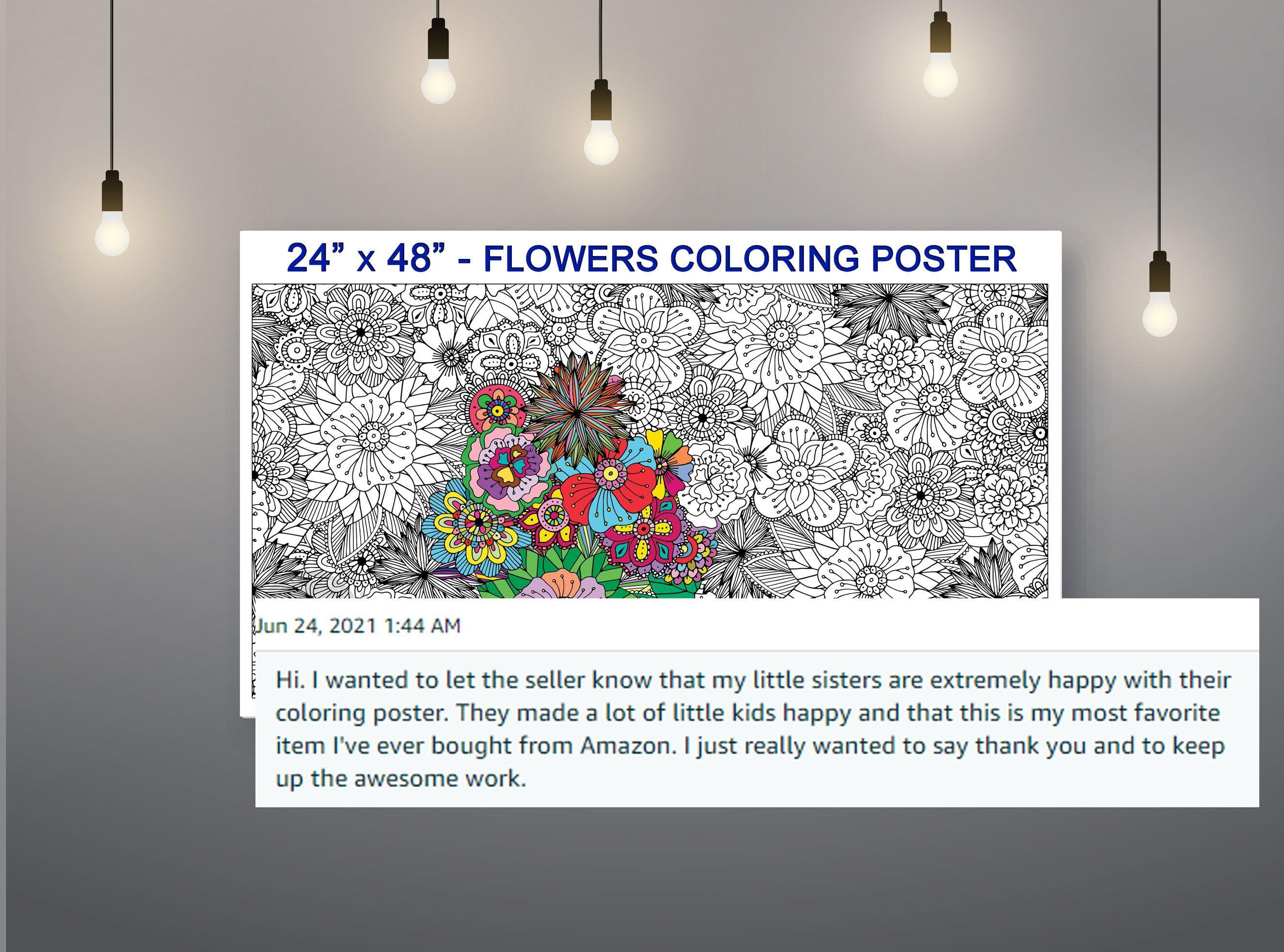 Shop flower garden coloring posters from SJPrinter Store