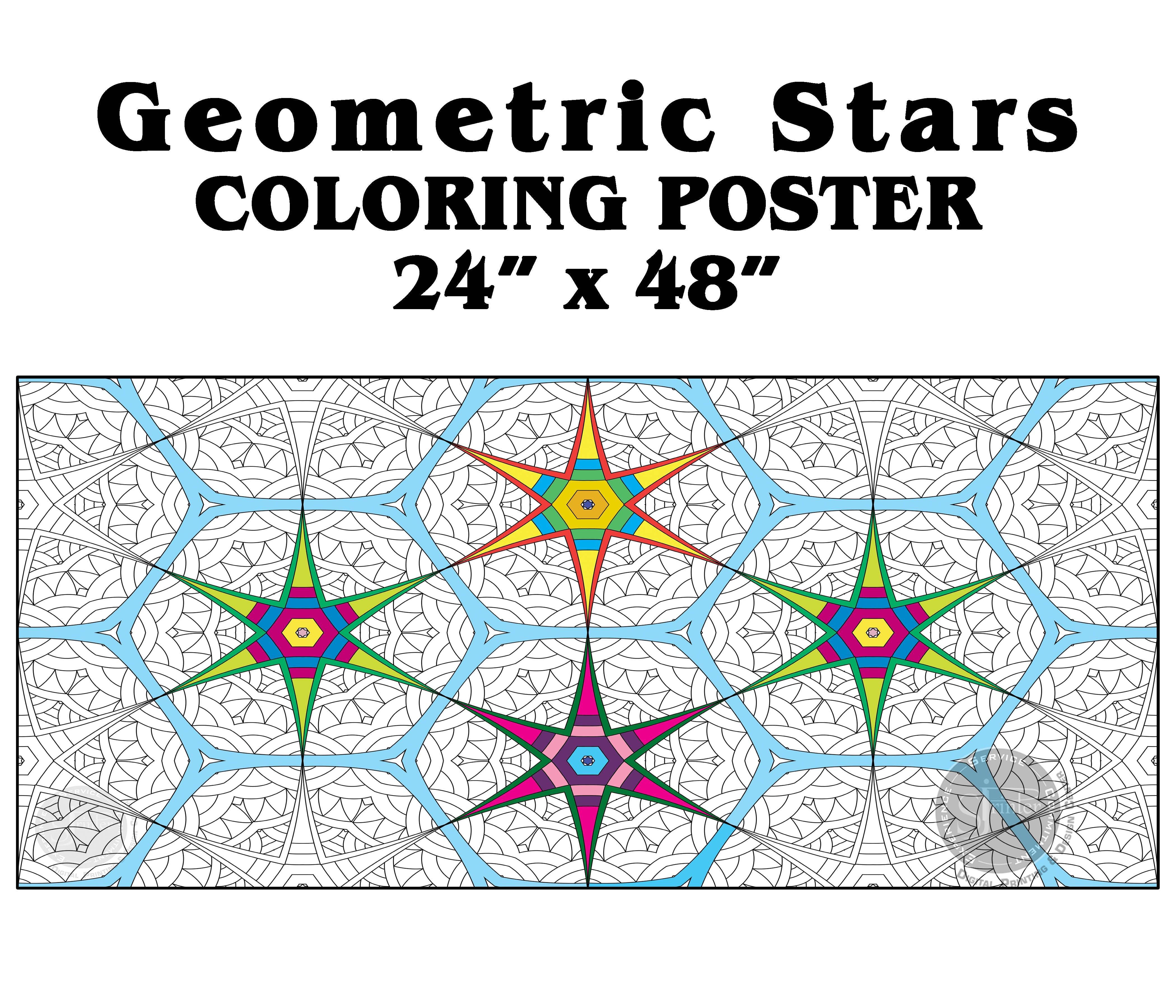 Geo Stars - 24" x 48" - SJPrinter 