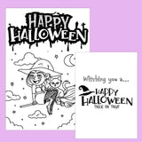 Happy Halloween - Coloring Card - SJPrinter 