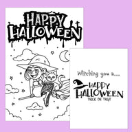 Happy Halloween - Coloring Card - SJPrinter 