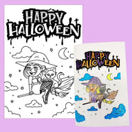 Happy Halloween - Coloring Card - SJPrinter 