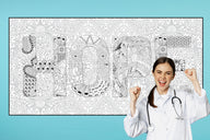 HOPE giant coloring poster 24×48" – wall-size group activity
