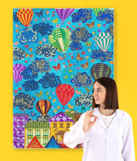 Giant Hot Air Balloons coloring poster 30×42" – SJPrinter Cherry Hill NJ