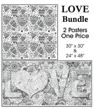 Coloring poster bundle – LOVE Square + LOVE – SJPrinter Cherry Hill NJ