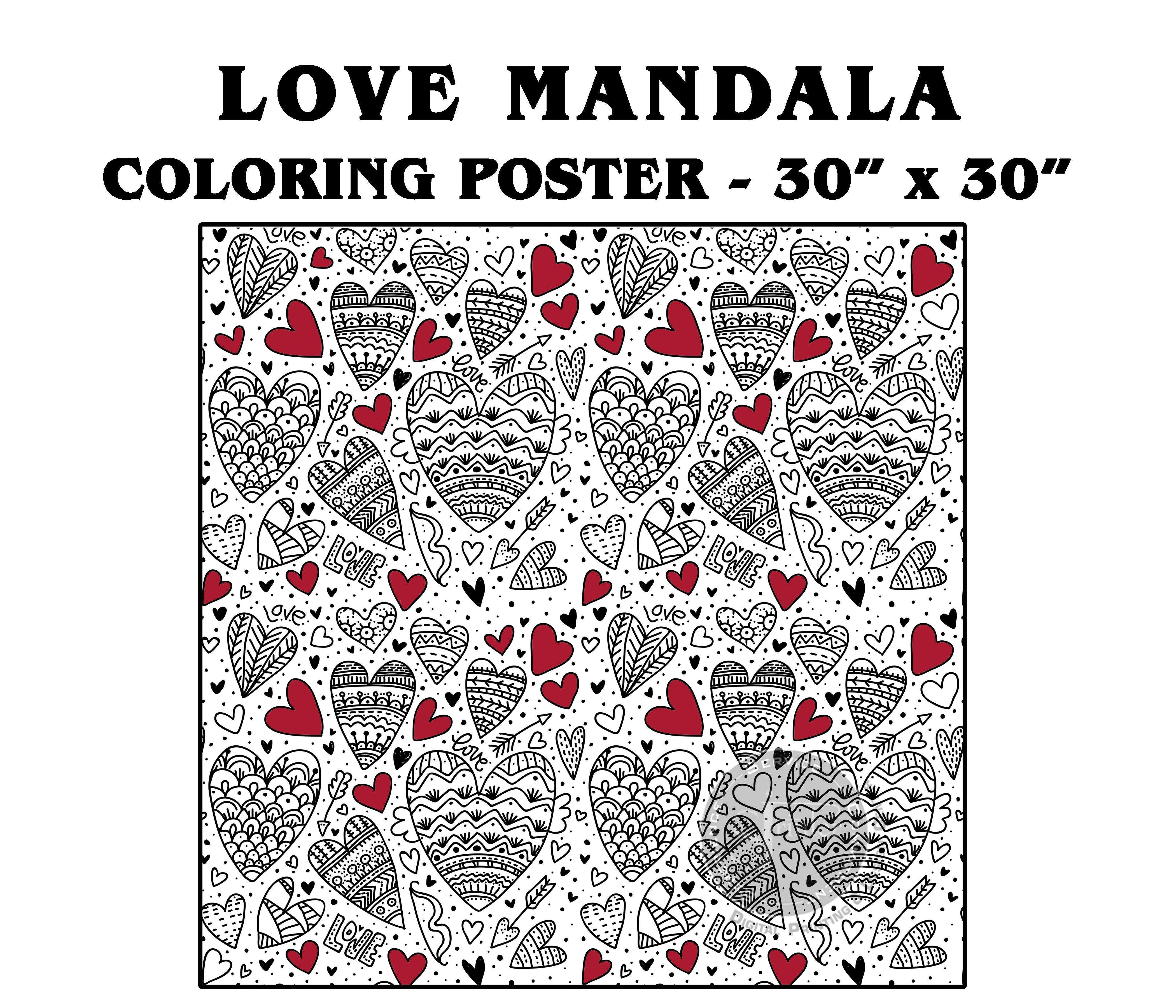 Love Mandala - 30" x 30" - SJPrinter 
