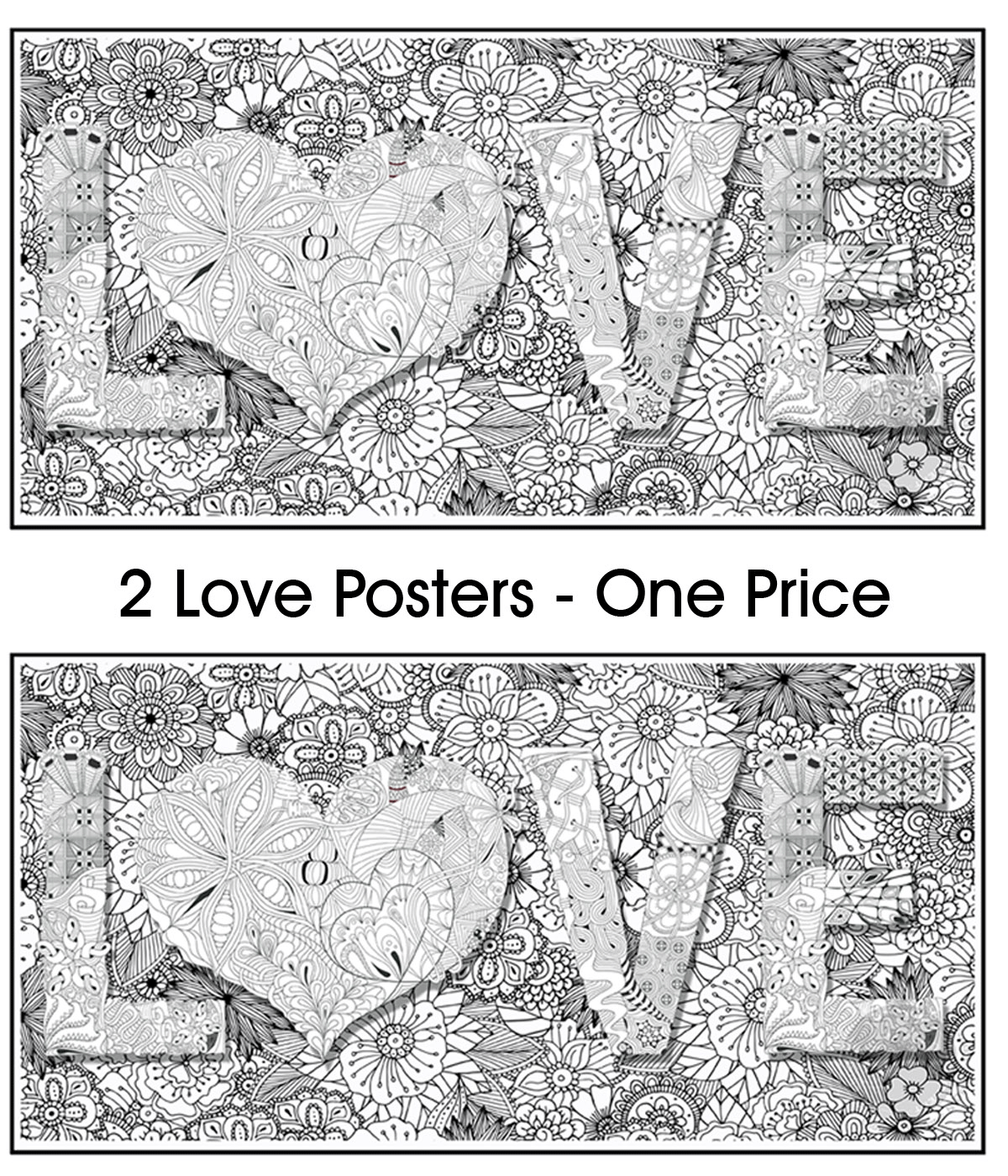 LOVE24x48 - Bundle of 2 Posters for $50 - SJPrinter 
