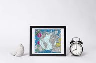 PLANET EARTH giant coloring poster 30×37" – wall-size group activity