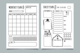 Printable Monthly and Daily Planner - SJPrinter 