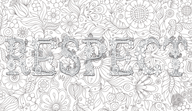 Giant RESPECT coloring poster 30×52" – SJPrinter Cherry Hill NJ