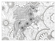 UNICORN giant coloring poster 30×42" – wall-size group activity