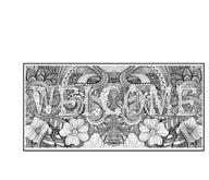 Coloring poster – WELCOME, 24×52" – giant group coloring poster