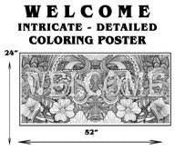 Giant WELCOME coloring poster 24×52" – SJPrinter Cherry Hill NJ