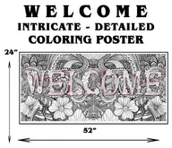 Giant WELCOME coloring poster 24×52" – SJPrinter Cherry Hill NJ