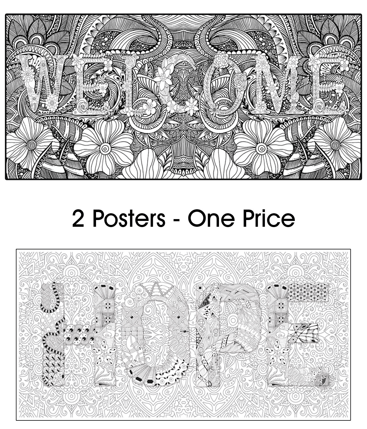 Coloring poster bundle – WELCOME + HOPE – SJPrinter Cherry Hill NJ