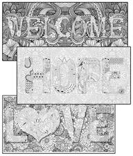Coloring poster bundle – WELCOME + HOPE + LOVE – SJPrinter Cherry Hill NJ