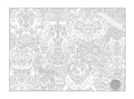 Giant ZOO ANIMALS MANDALA coloring poster 30×42" – SJPrinter Cherry Hill NJ